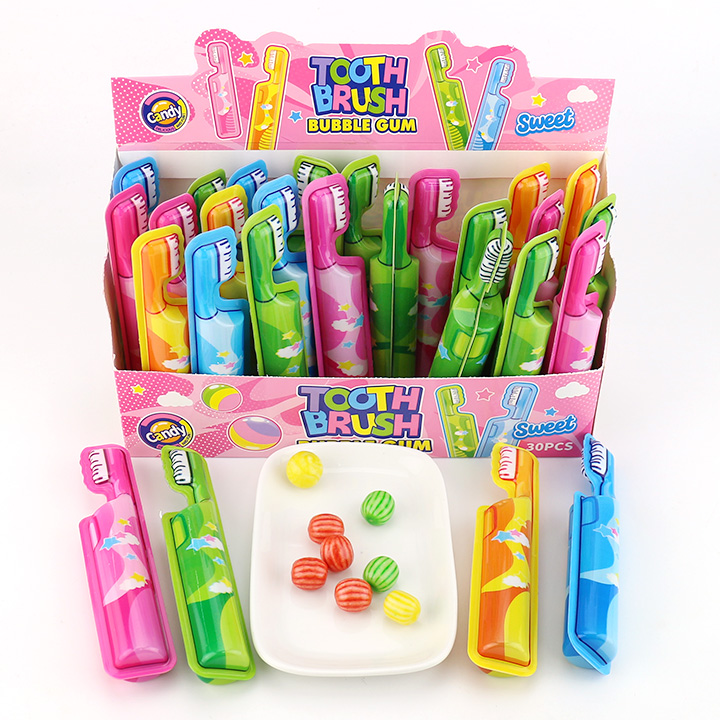 Colorful Toothbrush watermelon bubble gum balls CH-E360