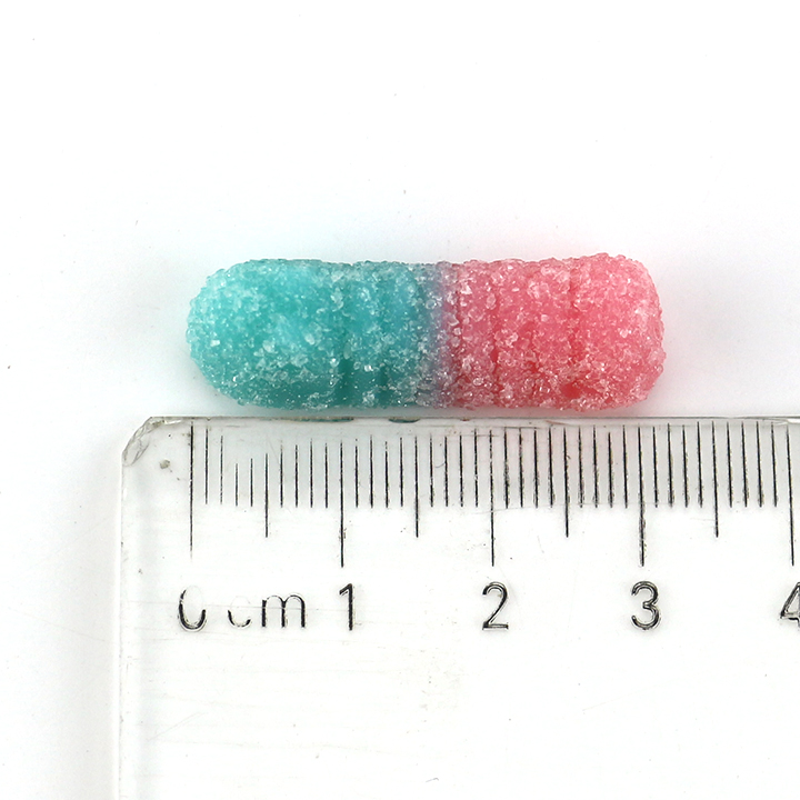 100g Two-tone Mini Worm shaped soft gummy candy in bag CH-J702