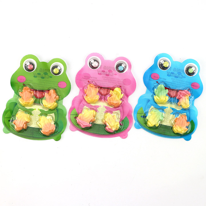 Cartoon two colors Frog gummy jelly candy with mini candy CH-J748