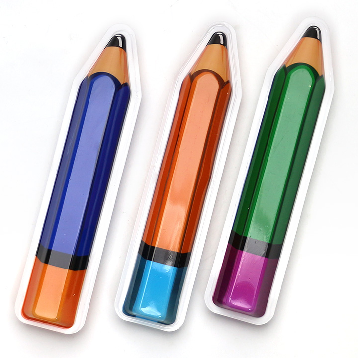 3D Pencil shaped packaging colorful twist marshmallow strips CH-M235