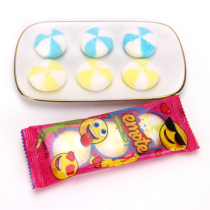 3 in 1 Emote smile expression round marshmallow candy CH-M236