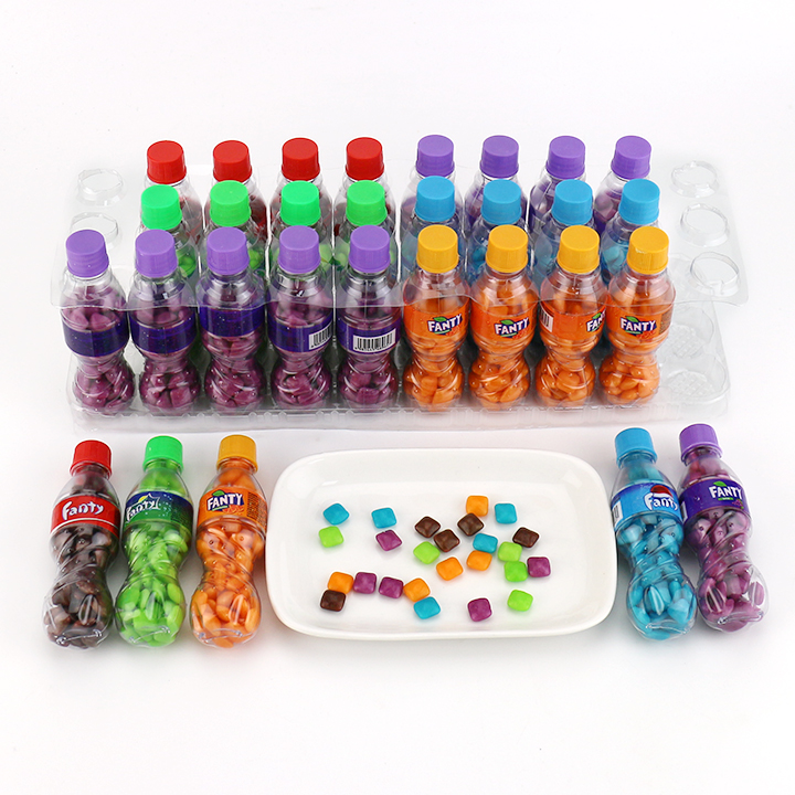 6 Colors beverage bottle shaped packaging Mini Cola bubble gum CH-N776