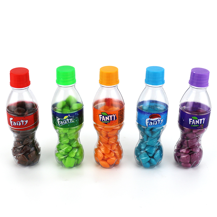 6 Colors beverage bottle shaped packaging Mini Cola bubble gum CH-N776