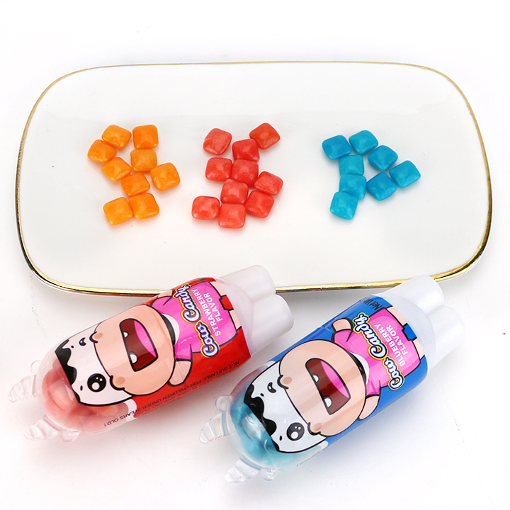 Cartoon Cow Packaging Candy Mini Fruit-Flavored Cube Chewing Bubble Gum Candy CH-N780