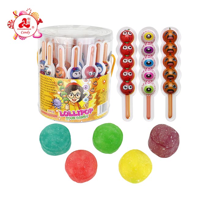 Mini Bingtanghulu Lollipop super sour hard candy stick CH-Q140