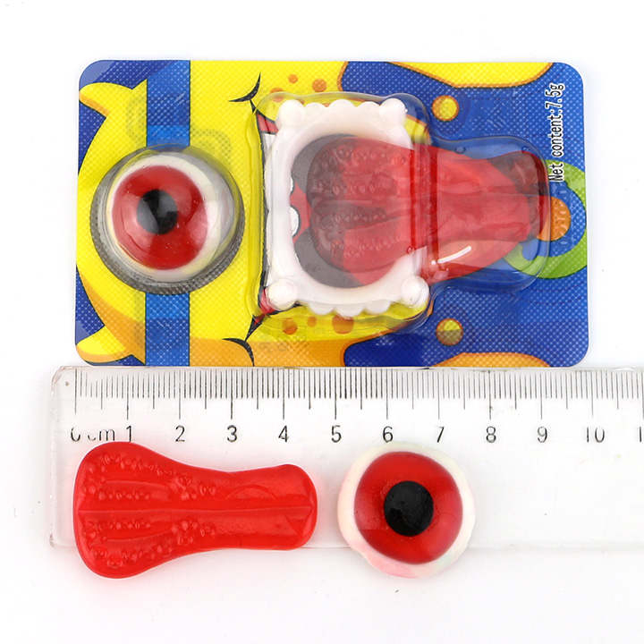 Cartoon Monster Eye & Tongue Shaped Jelly gummy Candy with Teeth Toy CH-T1436