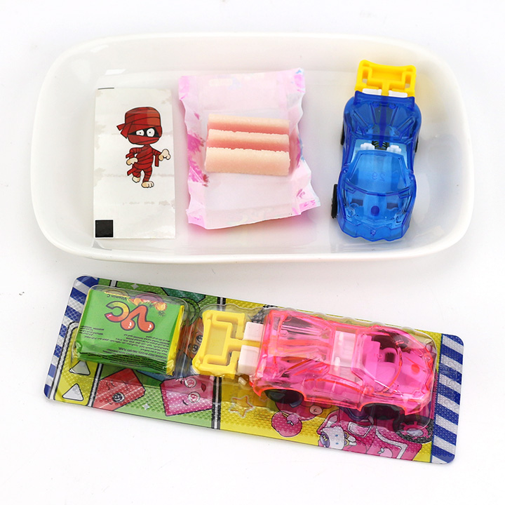 Ejection Toy Car Catapult Toy with bubble gum and tattoo sticker CH-T1437