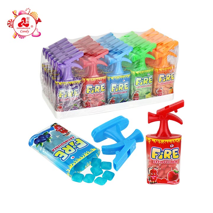 Mini Fire Extinguisher bottle packaging Mini Cube Chewing Bubble Gum Candy CH-T1440