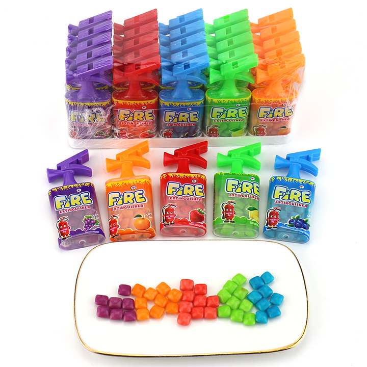 Mini Fire Extinguisher bottle packaging Mini Cube Chewing Bubble Gum Candy CH-T1440