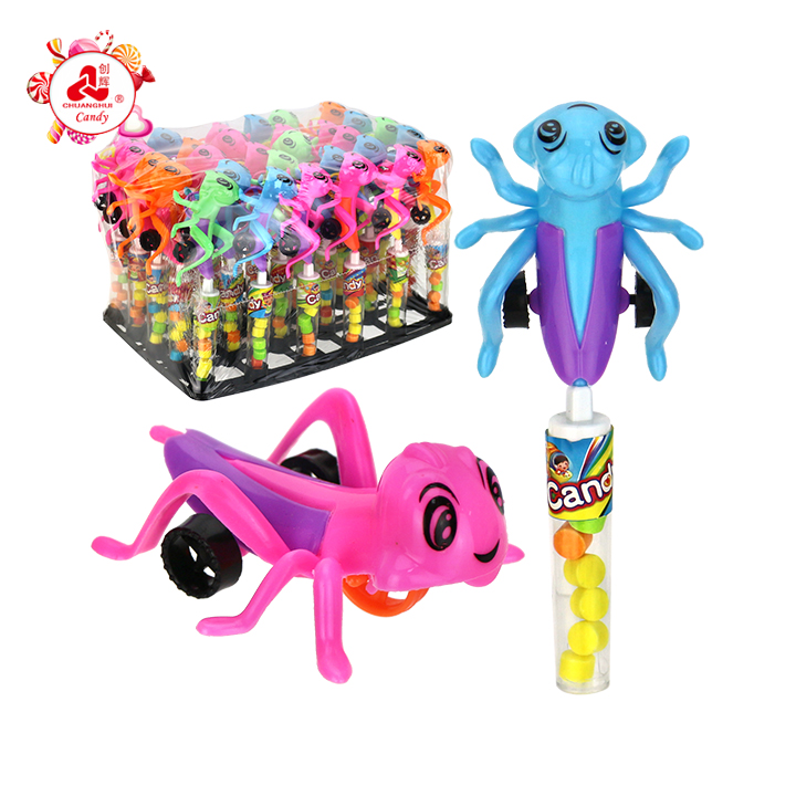 Cartoon locust insect jumping toy candy CH-T1446