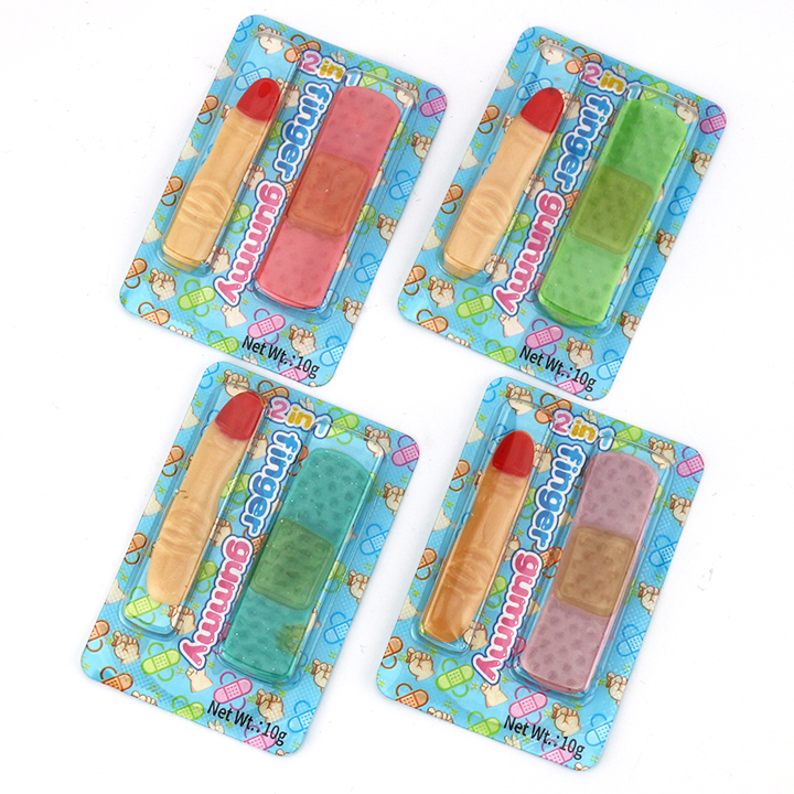 Medical soft candy 2-in-1 finger and Band-aid shape jelly gummy candy CH-J757