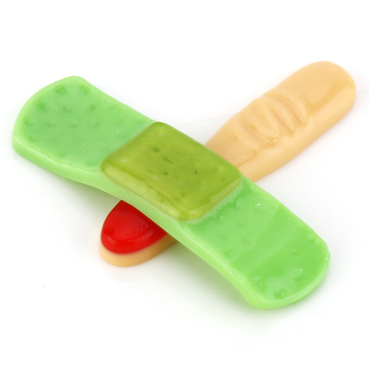 Medical soft candy 2-in-1 finger and Band-aid shape jelly gummy candy CH-J757