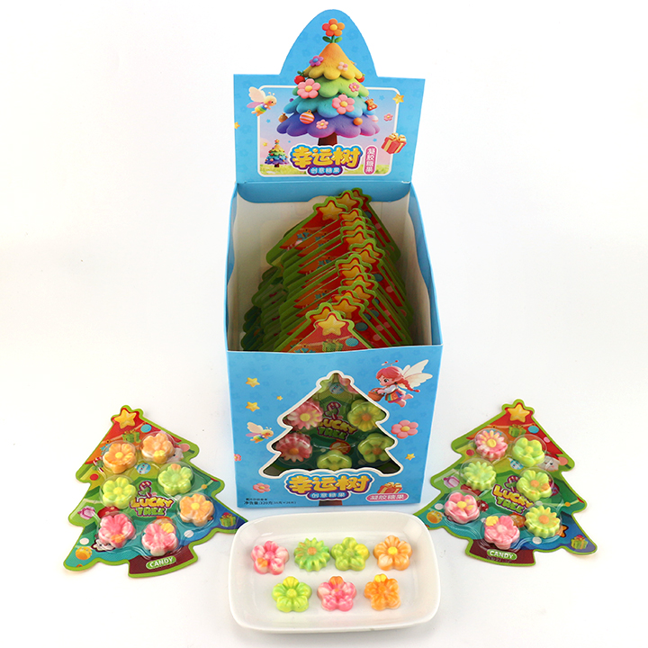 Christmas Tree Candy 7-in-1 colorful flower shaped chewy gummy candy CH-J760