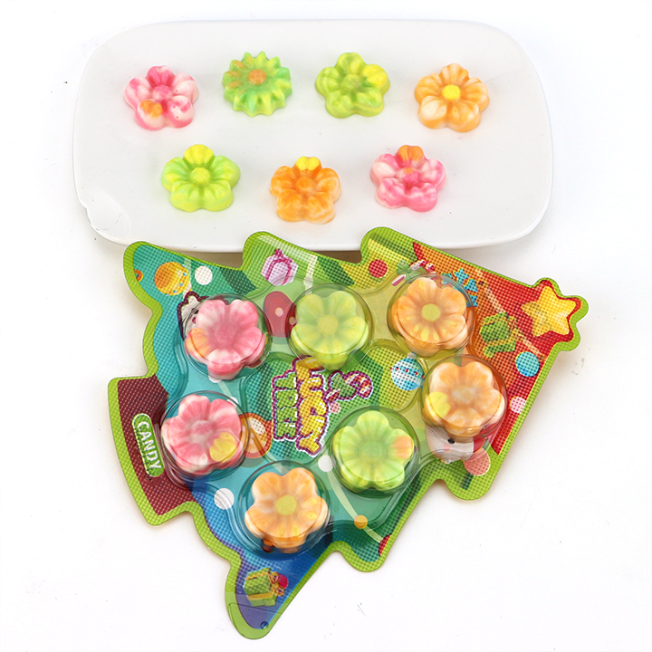 Christmas Tree Candy 7-in-1 colorful flower shaped chewy gummy candy CH-J760