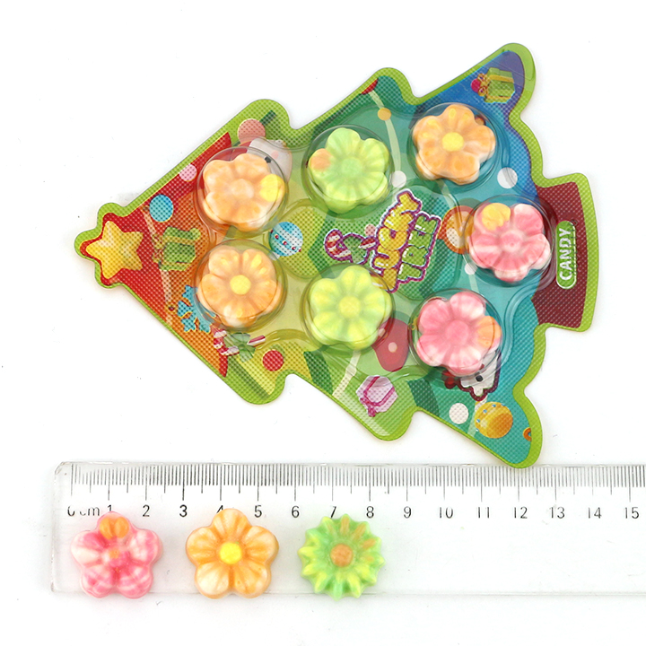 Christmas Tree Candy 7-in-1 colorful flower shaped chewy gummy candy CH-J760