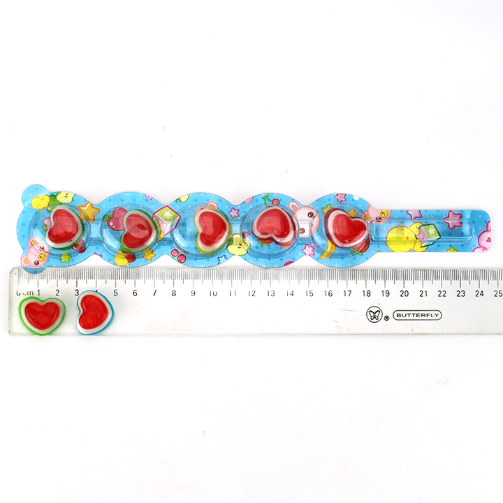 5-in-1 Love Heart shaped string lollipop jelly gummy candy CH-J762