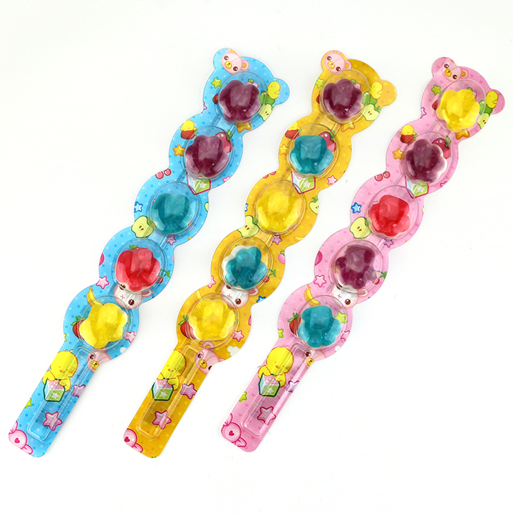 5-in-1 Cartoon Cat's Paw shaped string lollipop jelly gummy candy CH-J764