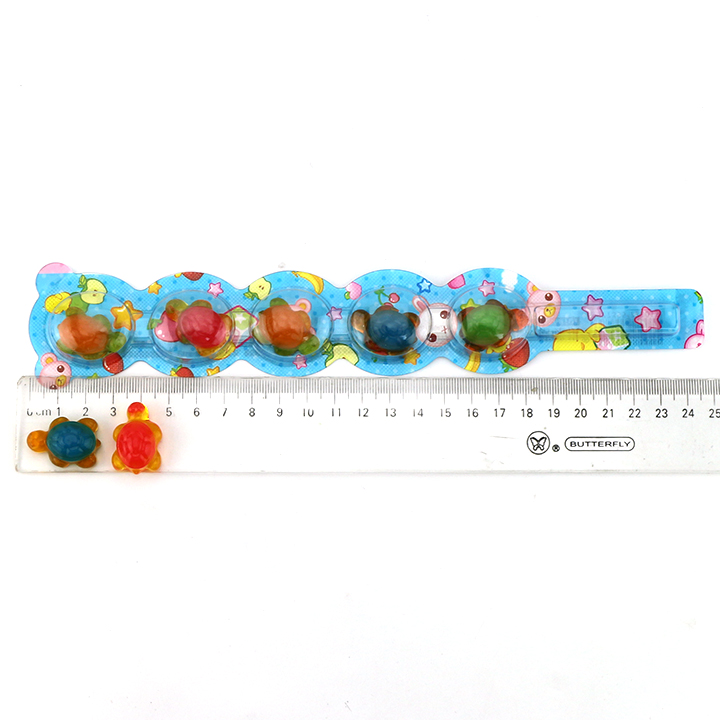 5-in-1 Cartoon Little Turtle shaped string lollipop jelly gummy candy CH-J765