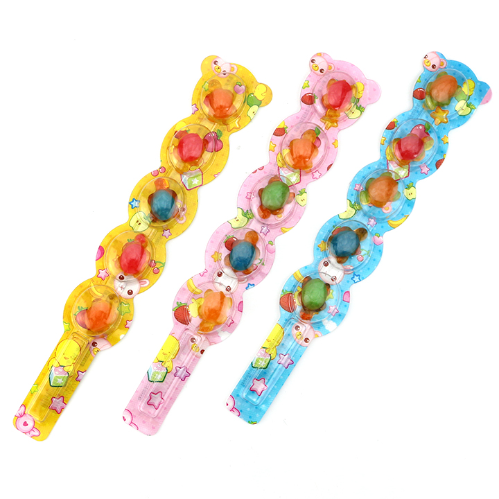 5-in-1 Cartoon Little Turtle shaped string lollipop jelly gummy candy CH-J765