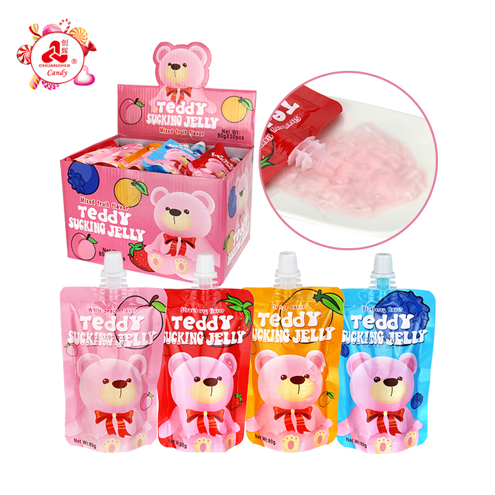 Instant bag Suck Jelly Jam Mixed Fruit Flavored Little Bear Sucking Jelly Drink CH-K321