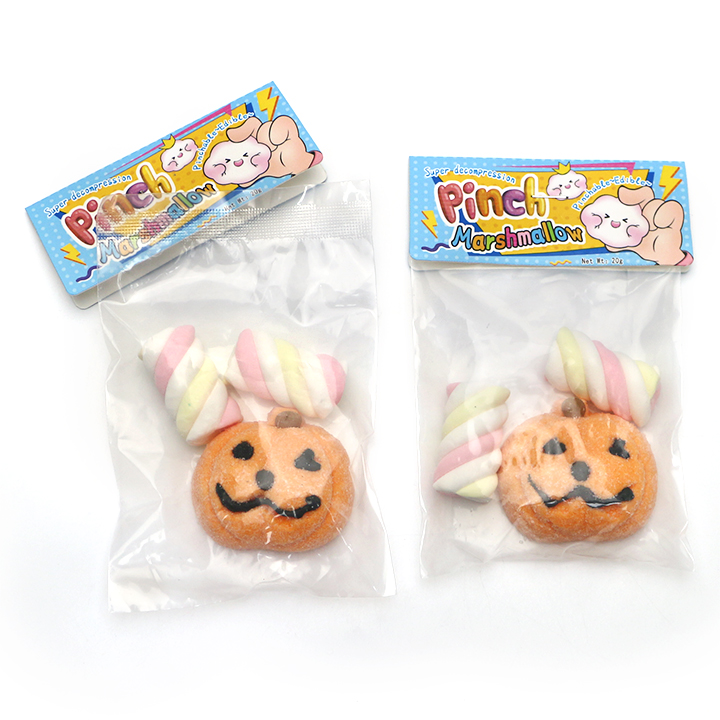 Halloween Twisted Candy+Pumpkin Head, Bat, Frankenstein design Pinch marshmallow CH-M237