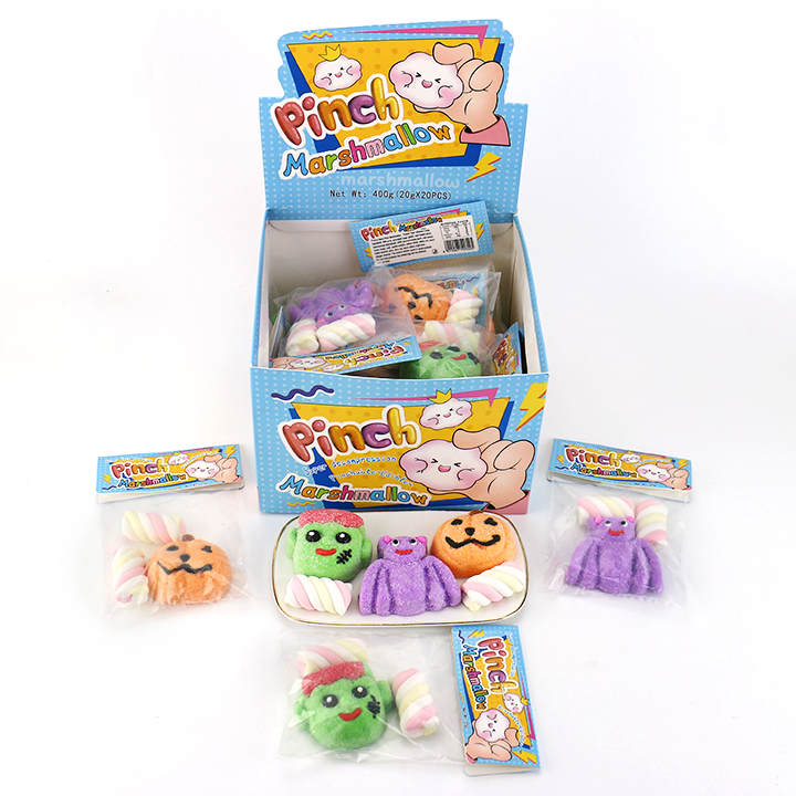 Halloween Twisted Candy+Pumpkin Head, Bat, Frankenstein design Pinch marshmallow CH-M237