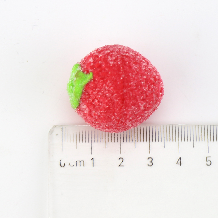 3D strawberry shaped marshmallow candy with jam filling CH-M238