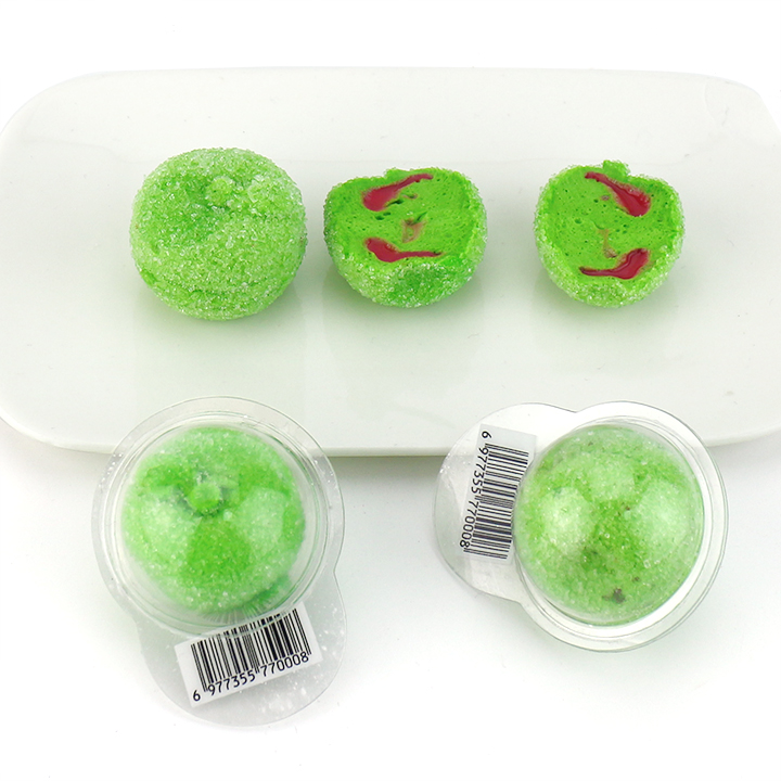 3D apple shaped marshmallow candy with jam filling CH-M239