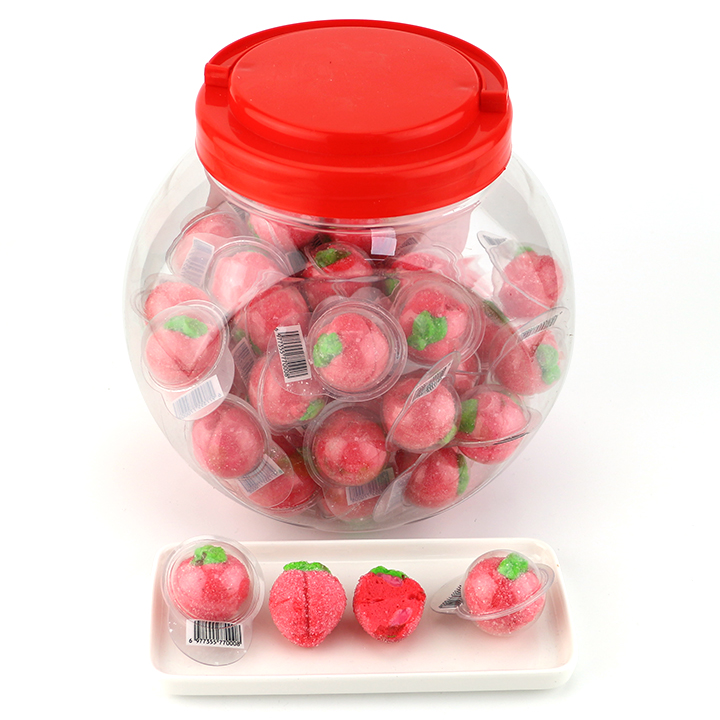 3D peach shaped marshmallow candy with jam filling CH-M240