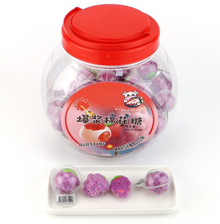 3D grape shaped marshmallow candy with jam filling CH-M241