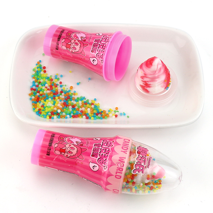 Cartoon ice cream cone pacifier hard lollipop with mini candy CH-N781