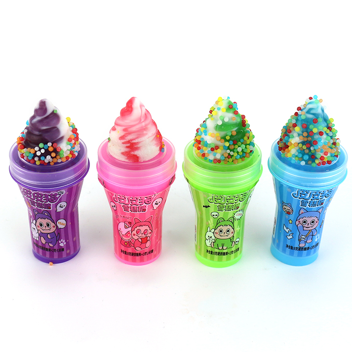 Cartoon ice cream cone pacifier hard lollipop with mini candy CH-N781
