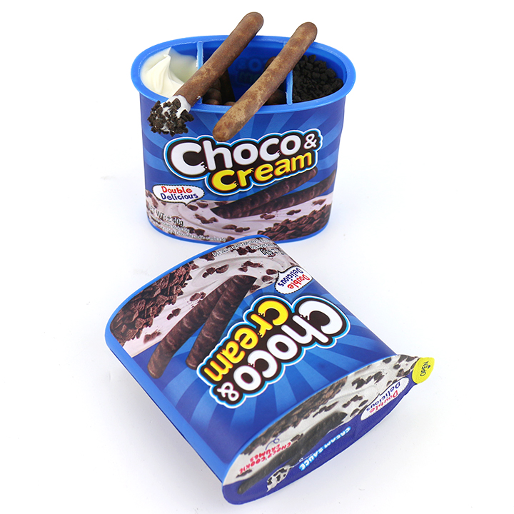 Choco & Cream Dip biscuit Sticks Chocolate Finger Biscuits with Cream Jam and Crushed Cocoa Biscuit CH-BC177