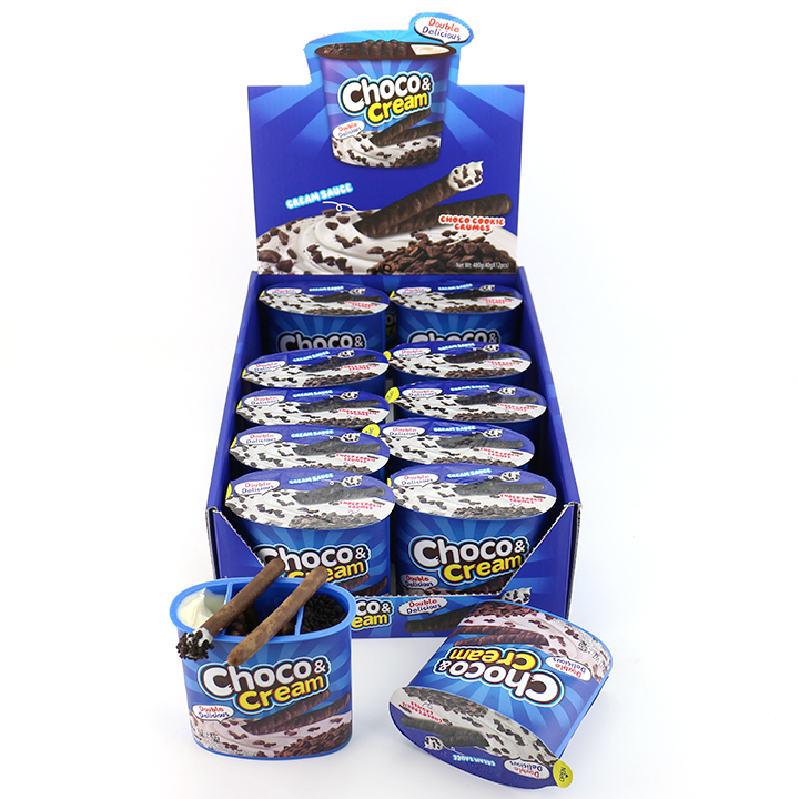 Choco & Cream Dip biscuit Sticks Chocolate Finger Biscuits with Cream Jam and Crushed Cocoa Biscuit CH-BC177