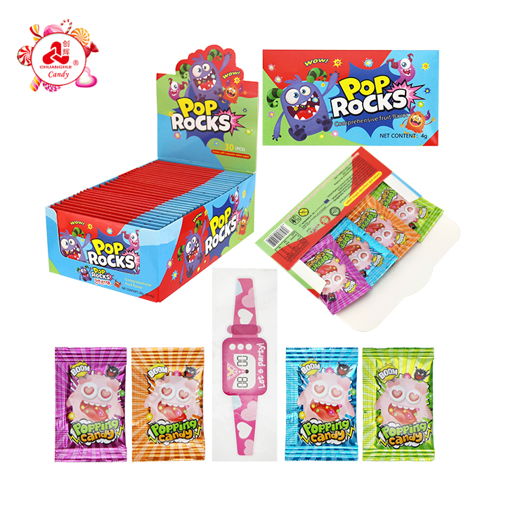 4 in 1 Wallet Popping candy pop rocks candy with watch tattoo sticker CH-B395