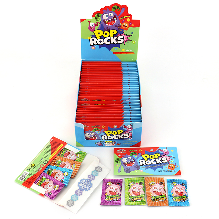 4 in 1 Wallet Popping candy pop rocks candy with watch tattoo sticker CH-B395