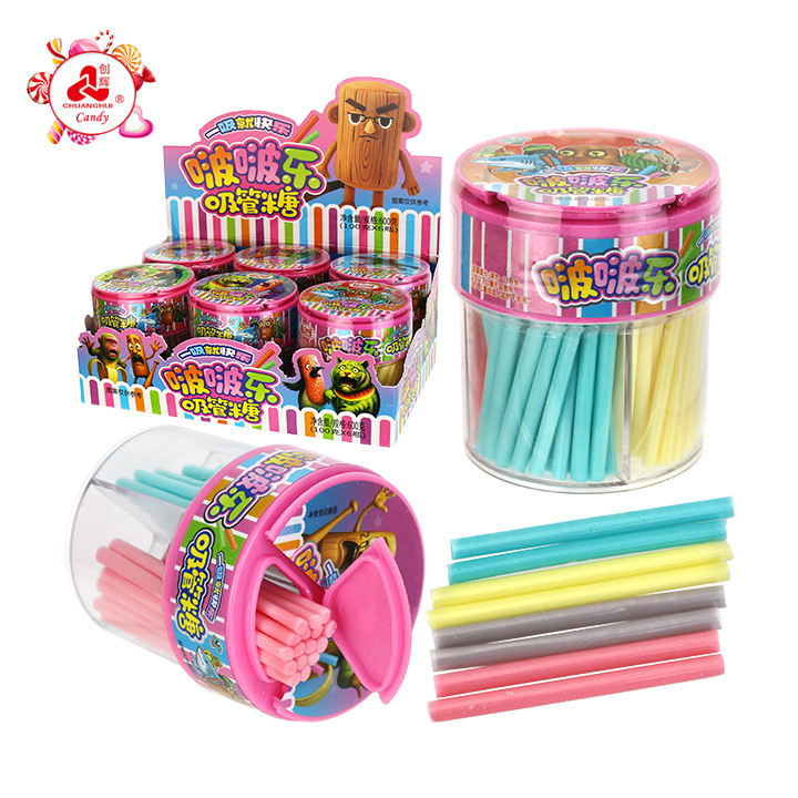 HALAL 4 colors Sweet CC Stick Straw Powder Candy CH-C128