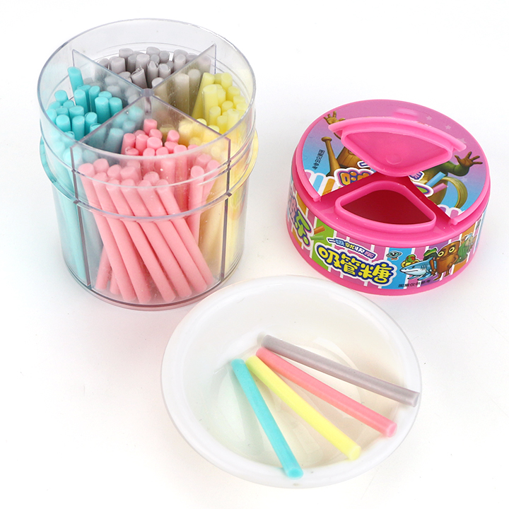HALAL 4 colors Sweet CC Stick Straw Powder Candy CH-C128
