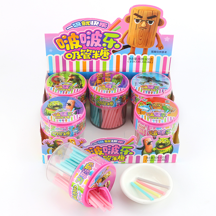 HALAL 4 colors Sweet CC Stick Straw Powder Candy CH-C128