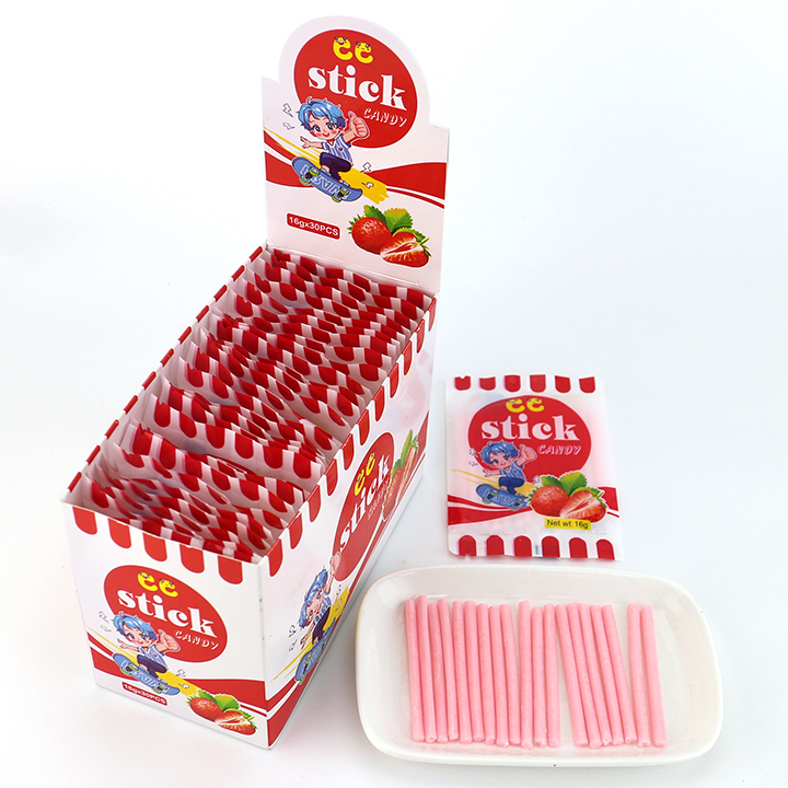 HALAL 16g Strawberry Flavor CC Stick Straw Powder Candy CH-C129