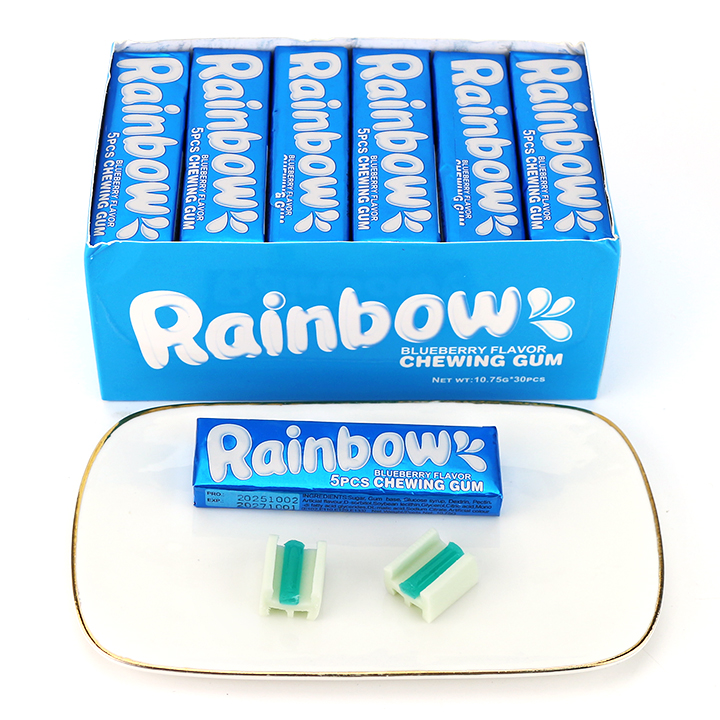 5pcs Assorted Rainbows Jelly Chewing Bubble Gum CH-E362
