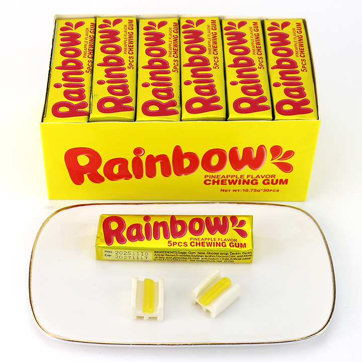 5pcs Assorted Rainbows Jelly Chewing Bubble Gum CH-E362