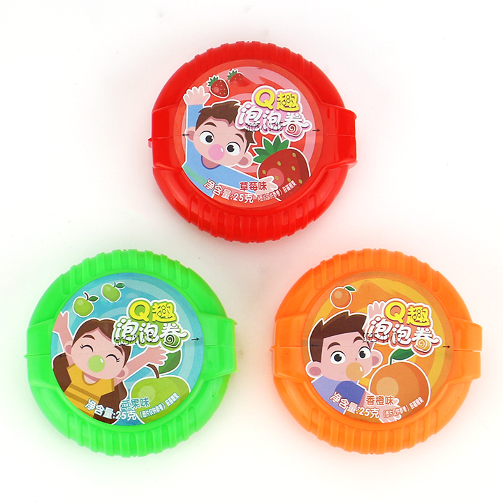 HALAL 25g Big Size Fruity Roll Chewing Bubble Gum CH-E363