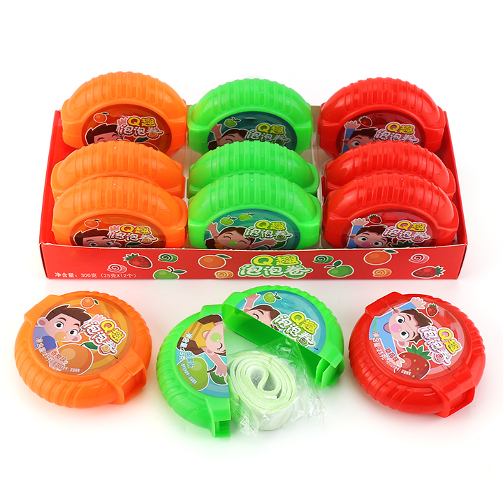 HALAL 25g Big Size Fruity Roll Chewing Bubble Gum CH-E363