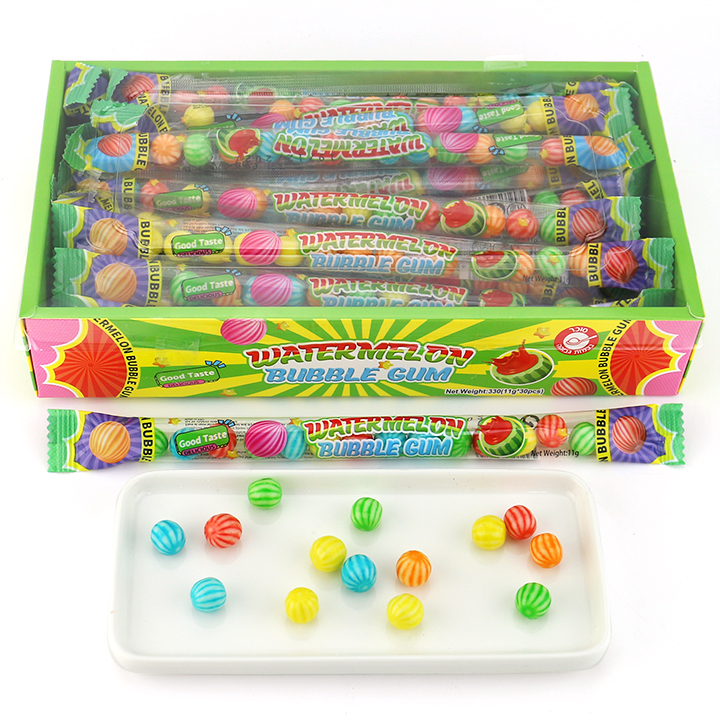 11g Colorful Mini watermelon shaped bubble gum CH-E365
