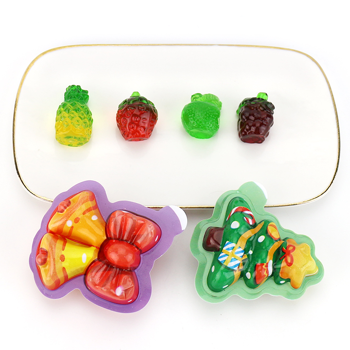 3D Christmas Festive candy with fruits shape jelly gummy candy CH-J772