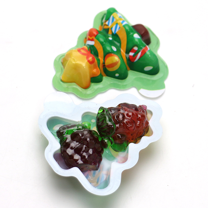 3D Christmas Festive candy with fruits shape jelly gummy candy CH-J772
