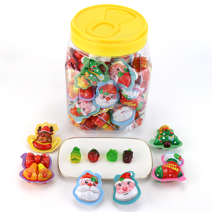 3D Christmas Festive candy with fruits shape jelly gummy candy CH-J772