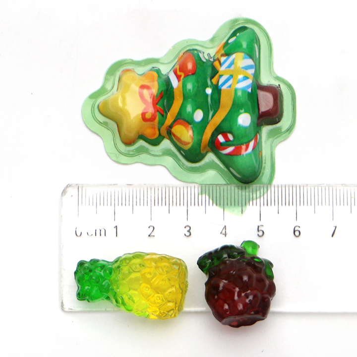 3D Christmas Festive candy with fruits shape jelly gummy candy CH-J772