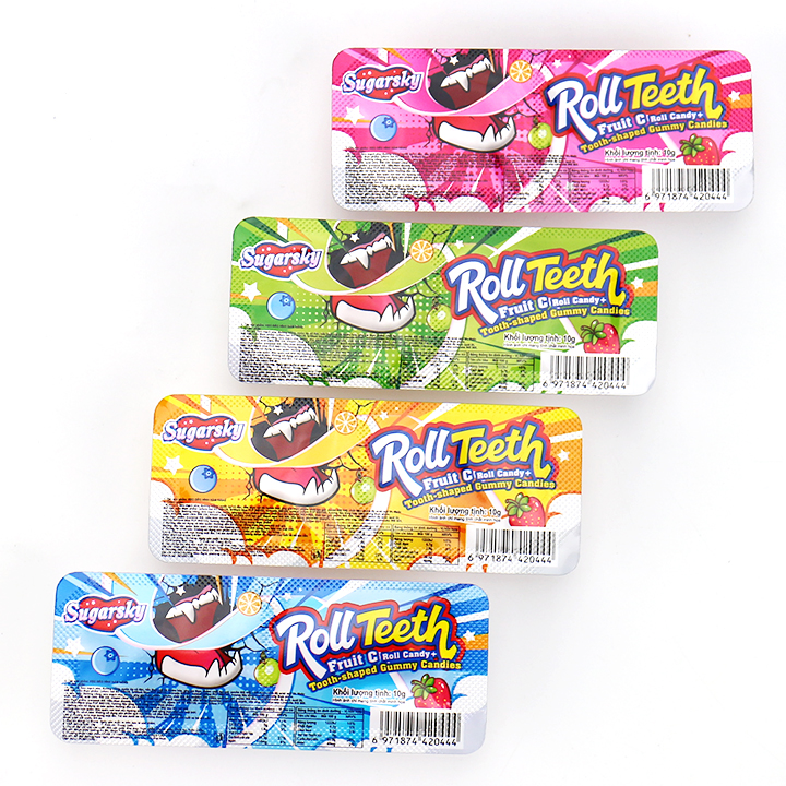 2-in-1 Roll teeth gummy candy & jelly roll candy CH-J773